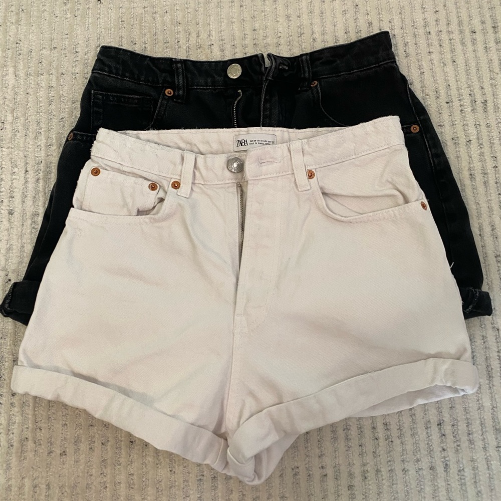 Bundle of Zara High waisted jean shorts - VGUC